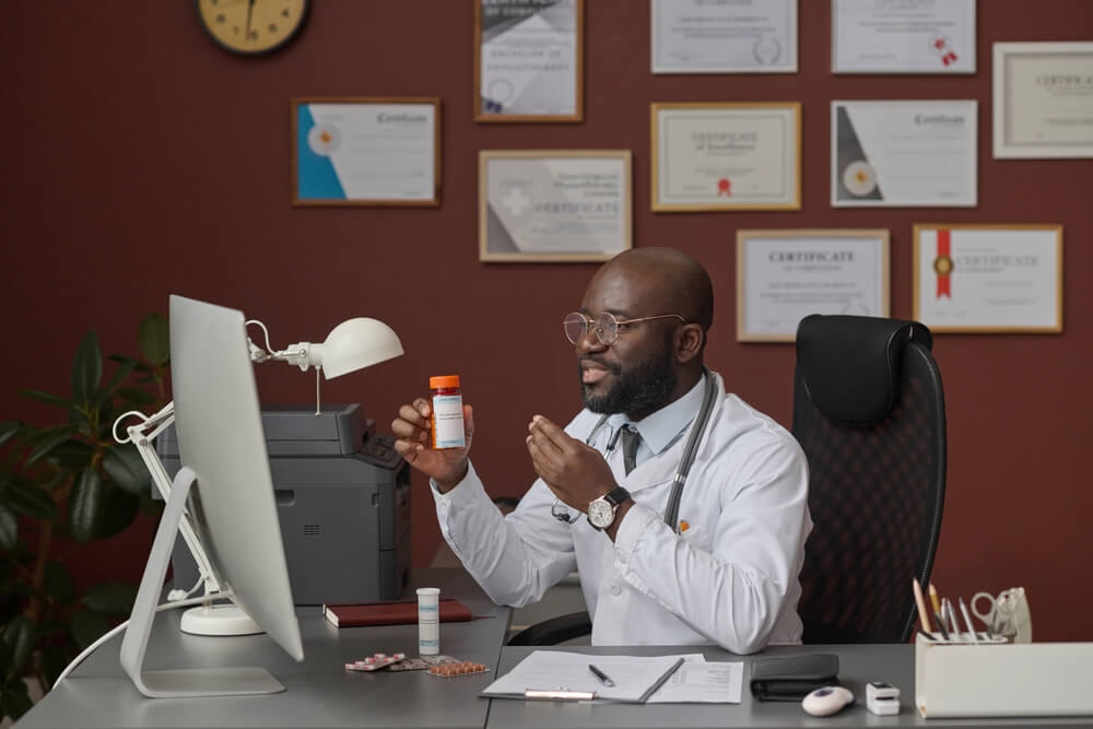 Remote healthcare professionals assisting U.S. medical practices with clinical support.