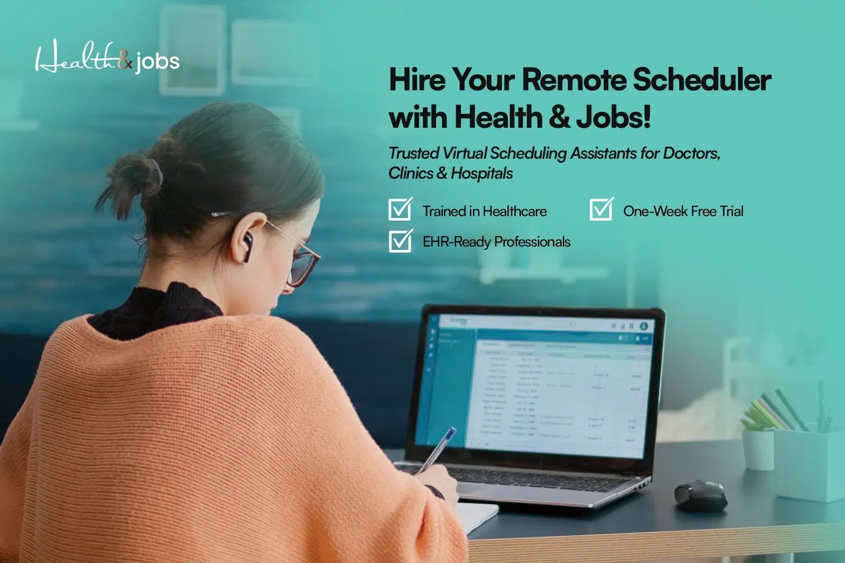 Hire your remote scheduler with health and jobs